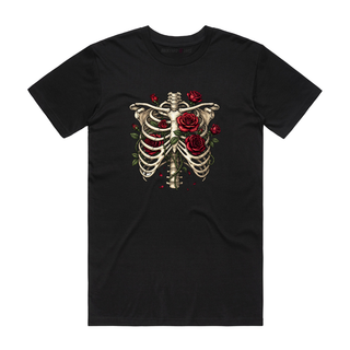 Rose Ribs - Halloween T-Shirt - Black