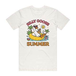 Silly Goose Summer- Funny T-Shirt - Natural