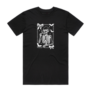 Skeleton Coffee - Halloween T-Shirt - Black