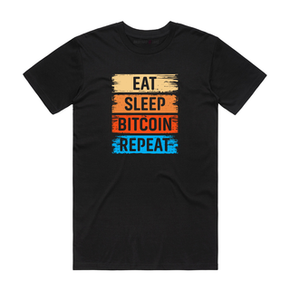 Sleep Eat Bitcoin Repeat - Crypto T-Shirt - Black