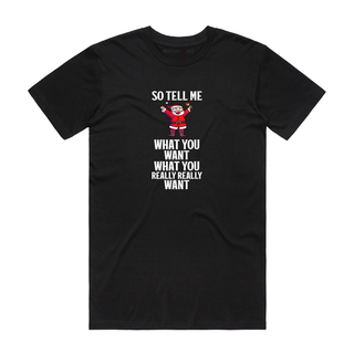 So Tell Me What You Want, What You Really Really Want- Christmas T-Shirt - Black