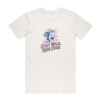 Stay Wild, Ride Free - Graphic T-Shirt - Natural