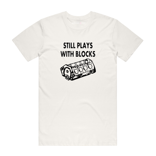 Still Plays With Blocks - Graphic T-Shirt - Natural