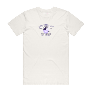 Stirring Up Intentions - Slogan T-Shirt - Natural
