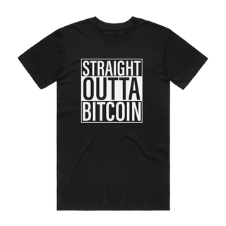 Straight Outta Bitcoin - Crypto T-Shirt - Black