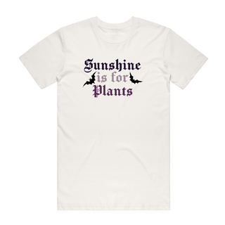 Sunshine Is For Plants - Slogan T-Shirt - Natural