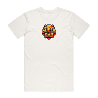Super Dad (Red) - Dad T-Shirt - Natural