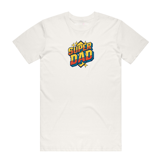 Super Dad (Yellow) - Dad T-Shirt - Natural