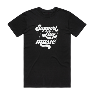 Support Live Music - Music T-Shirt - Black