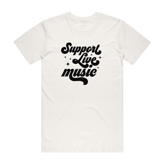 Support Live Music - Music T-Shirt - Natural