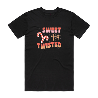 Sweet But Twisted (Candy Cane) - Christmas T-Shirt - Black