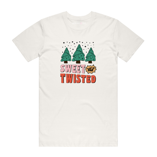 Sweet But Twisted (Tree) - Christmas T-Shirt - Natural