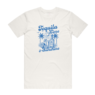 Tequlia Lime And Sunshine (Blue) - Graphic T-Shirt - Natural