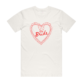 The Bride Heart (red) - Bridal T-Shirt - Natural
