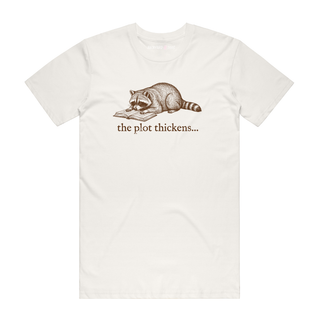 The Plot Thickens - Book T-Shirt - Natural