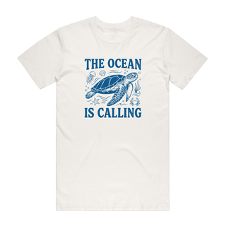 The Ocean Is Calling - Graphic T-Shirt - Natural