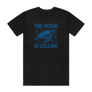 The Ocean Is Calling - Graphic T-Shirt - Black