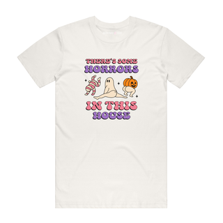 There's Some Horrors In This House -  Halloween T-Shirt - Natural
