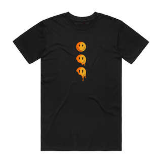 Three Smileys - Graphic T-Shirt - Black