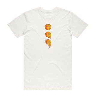 Three Smileys - Graphic T-Shirt - Natural