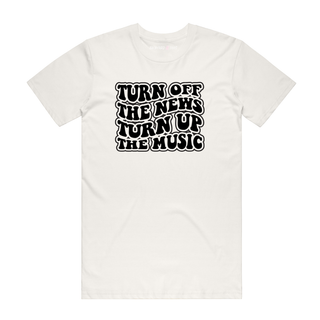 Turn Off The TV - Music T-Shirt - Natural