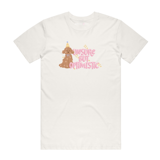 Unsure But Optimistic - Funny T-Shirt - Natural