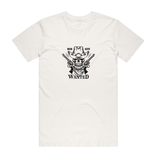 Wanted Dead Or Alive - Funny T-Shirt - Natural