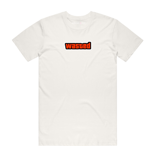 Wasted - Slogan T-Shirt - Natural