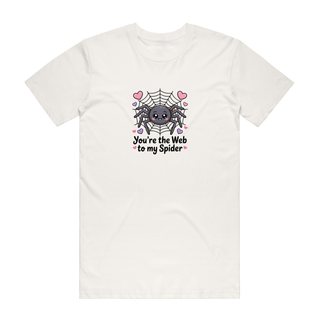Web To My Spider - Halloween T-Shirt - Natural