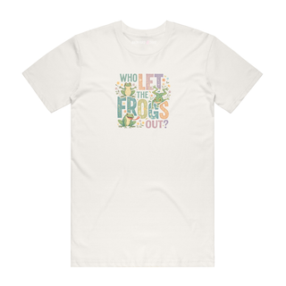 Who Let The Frogs Out - Frog T-Shirt - Natural