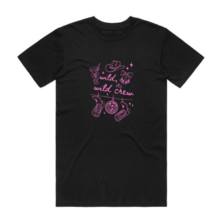 Wild, Wild Crew (Pink) - Bridal T-Shirt - Black