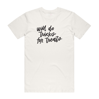 Will Do Tricks For Treats - Halloween T-Shirt - Natural