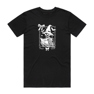 Witch Skeleton - Halloween T-Shirt - Black