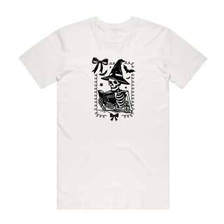 Witch Skeleton - Halloween T-Shirt - Natural