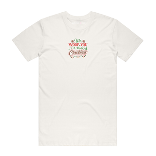 Woof You - Christmas T-Shirt - Natural