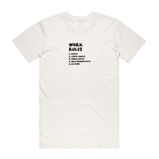 Work Rules (Black) - Job T-Shirt - Natural