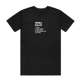 Work Rules (white) - Job T-Shirt - Black