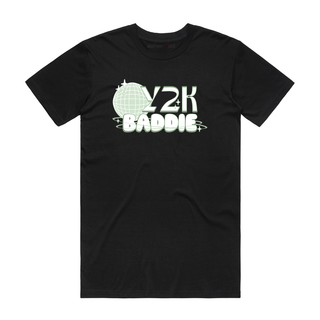 Y2K Baddie - Slogan T-Shirt - Black