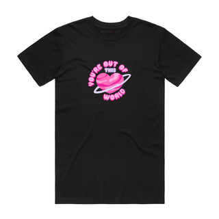You're Out Of This World (Pink) - Graphic T-Shirt - Black