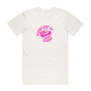 You're Out Of This World (pink) - Graphic T-Shirt - Natural