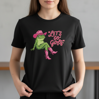 Let's Go Girls Frog - Graphic T-Shirt - Black