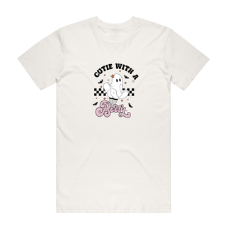 Cutie With A Booty - Halloween T-Shirt - Natural