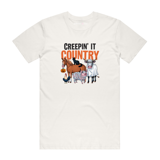 Creepin' It Country - Halloween T-Shirt - Natural