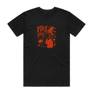 Flirt Or Treat - Halloween T-Shirt - Black