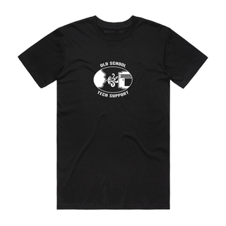 Old School Tech Support - Graphic T-Shirt - Black
