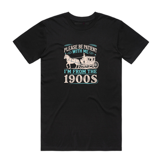 Please Be Paitent With me I'm From The 1990s (Horse) - Funny T-Shirt - Black