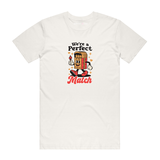 We're A Perfect Match - Valentine's Day T-Shirt - Natural