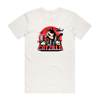 Catzilla - Cat T-Shirt - Natural