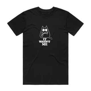 It Wasn't Me - Cat T-Shirt - Black