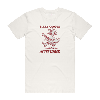 Silly Goose On The Loose (Guitar) - Funny T-Shirt - Natural